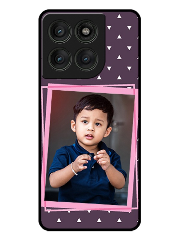 Custom Motorola Edge 60 Pro 5G Custom Glass Phone Case - Triangle Pattern Dotted Design