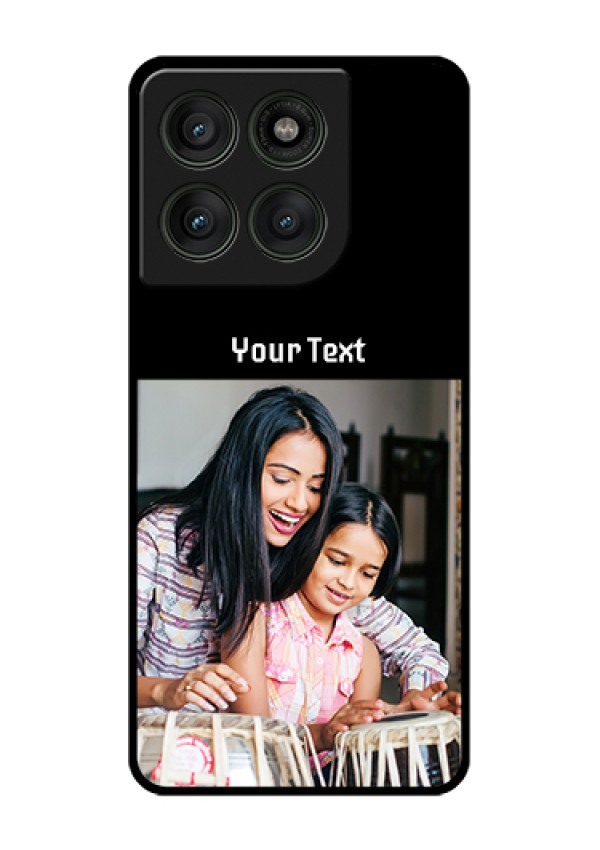 Motorola Edge 60 Pro 5G Custom Glass Phone Case - Photo With Name Design