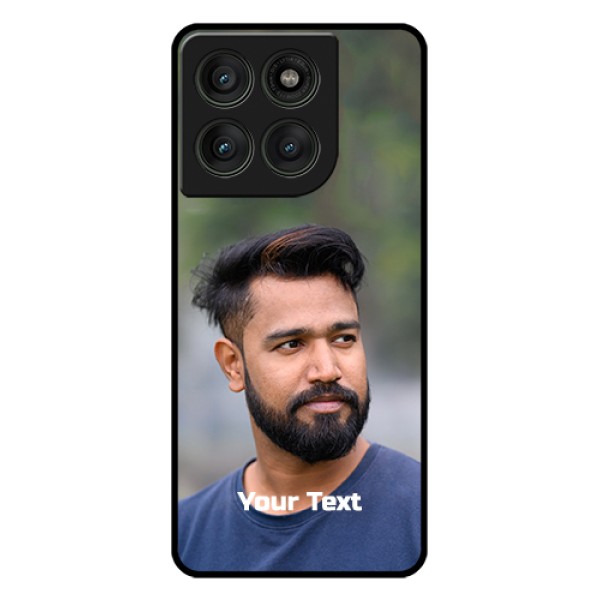 Motorola Edge 60 Pro 5G Custom Glass Phone Case - Photo With Text Design Motorola Edge 60 Pro 5G Custom Glass Phone Case - Photo With Text Design