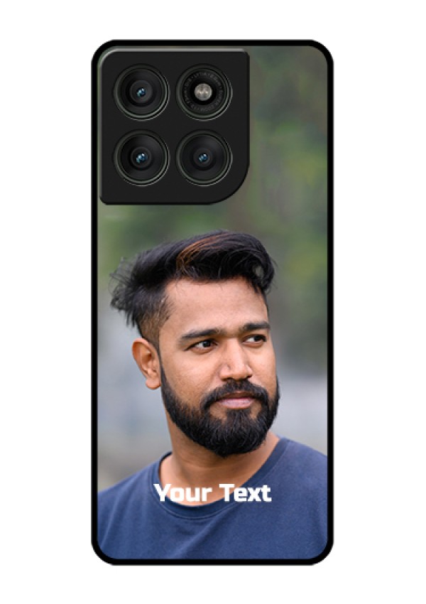 Motorola Edge 60 Pro 5G Custom Glass Phone Case - Photo With Text Design