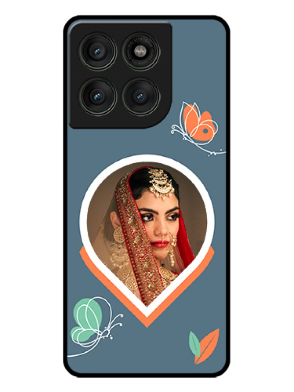 Custom Motorola Edge 60 Pro 5G Custom Glass Phone Case - Droplet Butterflies Design