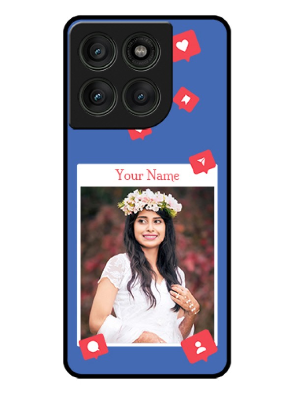 Custom Motorola Edge 60 Pro 5G Custom Glass Phone Case - Like Share And Comment Design