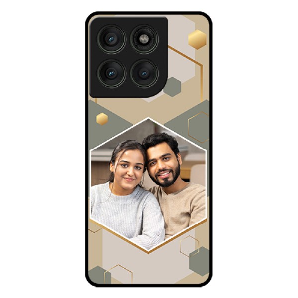 Motorola Edge 60 Pro 5G Custom Glass Phone Case - Stylish Hexagon Pattern Design Motorola Edge 60 Pro 5G Custom Glass Phone Case - Stylish Hexagon Pattern Design