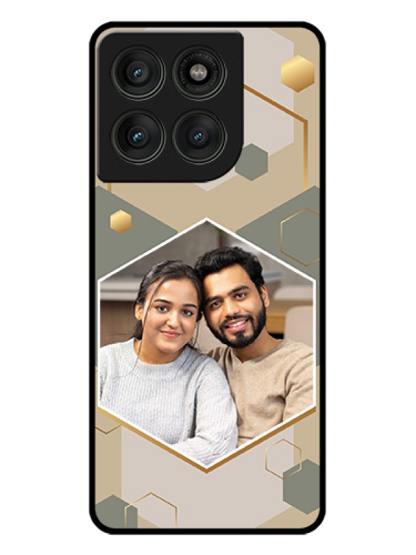 Custom Motorola Edge 60 Pro 5G Custom Glass Phone Case - Stylish Hexagon Pattern Design