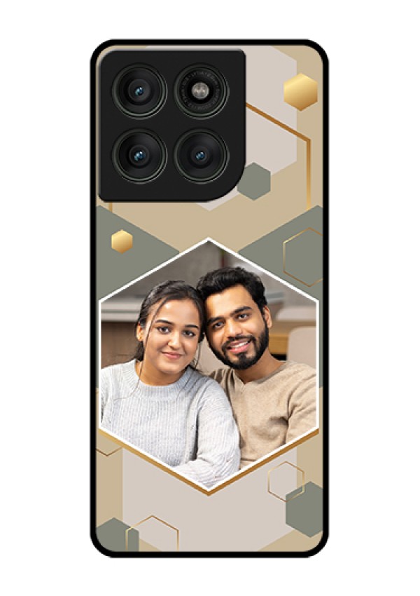 Motorola Edge 60 Pro 5G Custom Glass Phone Case - Stylish Hexagon Pattern Design