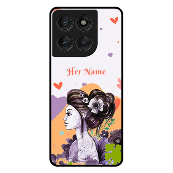 Motorola Edge 60 Pro 5G Custom Glass Phone Case - Woman And Nature Design