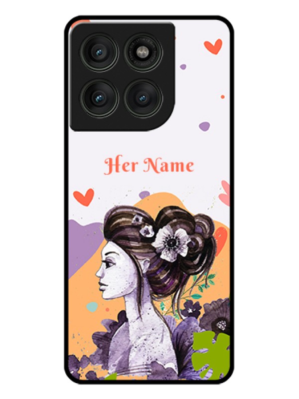Custom Motorola Edge 60 Pro 5G Custom Glass Phone Case - Woman And Nature Design