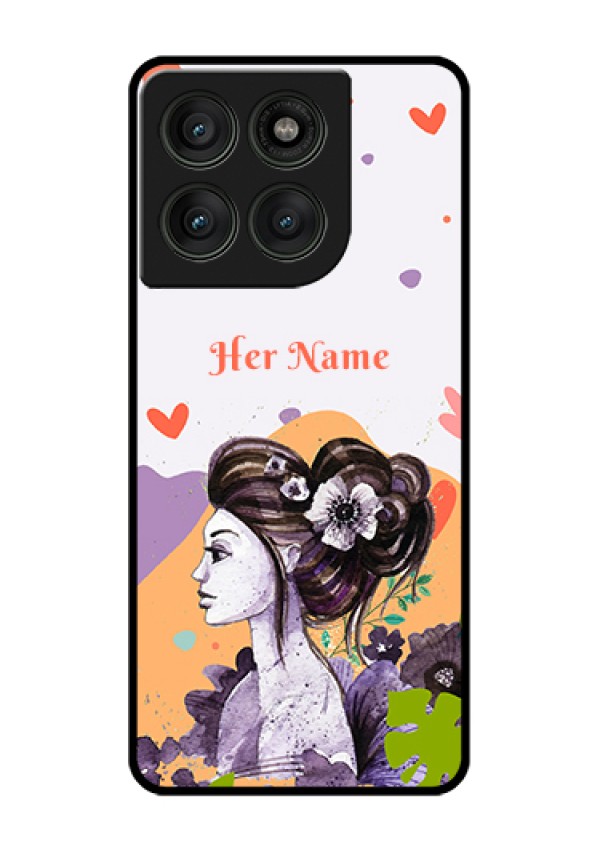 Motorola Edge 60 Pro 5G Custom Glass Phone Case - Woman And Nature Design