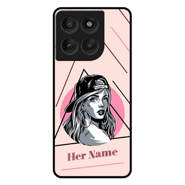 Motorola Edge 60 Pro 5G Custom Glass Phone Case - Rockstar Girl Design