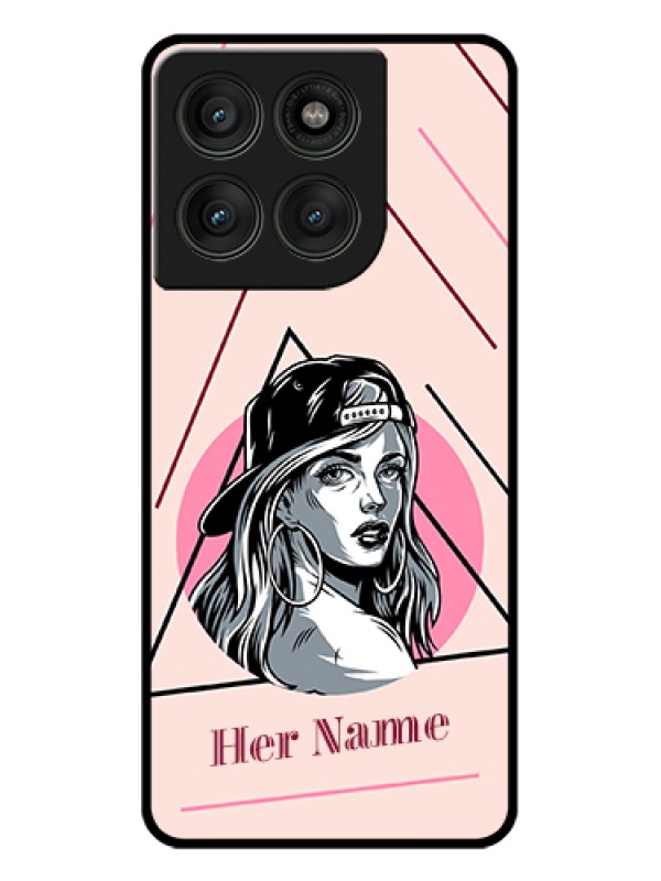 Custom Motorola Edge 60 Pro 5G Custom Glass Phone Case - Rockstar Girl Design
