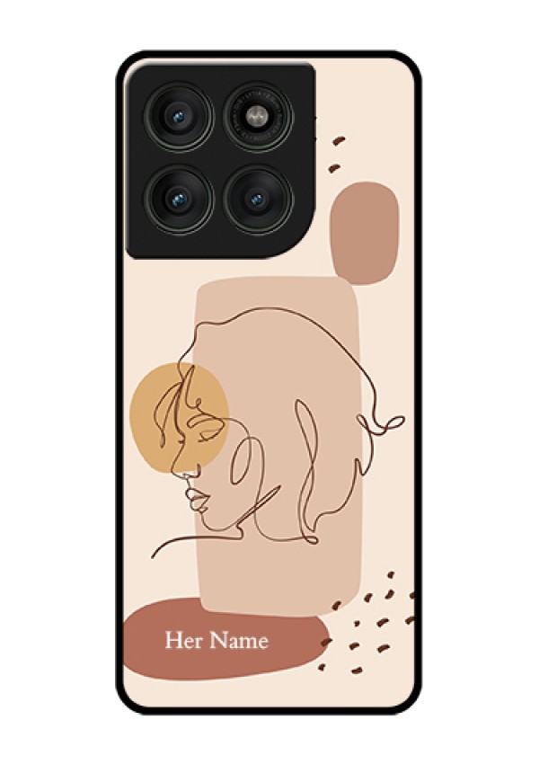Motorola Edge 60 Pro 5G Custom Glass Phone Case - Calm Woman Line Art Design