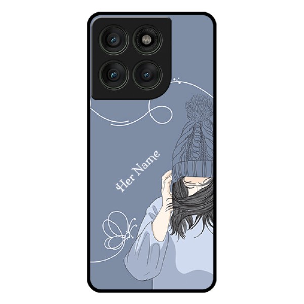 Motorola Edge 60 Pro 5G Custom Glass Phone Case - Girl In Winter Outfit Design Motorola Edge 60 Pro 5G Custom Glass Phone Case - Girl In Winter Outfit Design