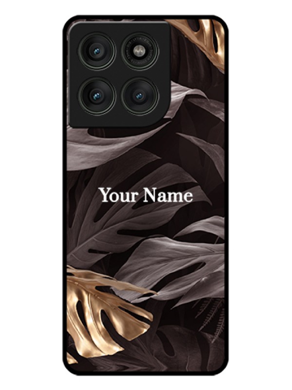 Custom Motorola Edge 60 Pro 5G Custom Glass Phone Case - Wild Leaves Digital Paint Design