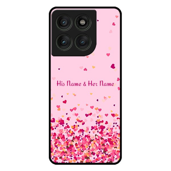 Motorola Edge 60 Pro 5G Custom Glass Phone Case - Floating Hearts Design Motorola Edge 60 Pro 5G Custom Glass Phone Case - Floating Hearts Design
