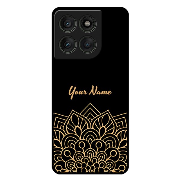 Motorola Edge 60 Pro 5G Custom Glass Phone Case - Golden Mandala Design Motorola Edge 60 Pro 5G Custom Glass Phone Case - Golden Mandala Design