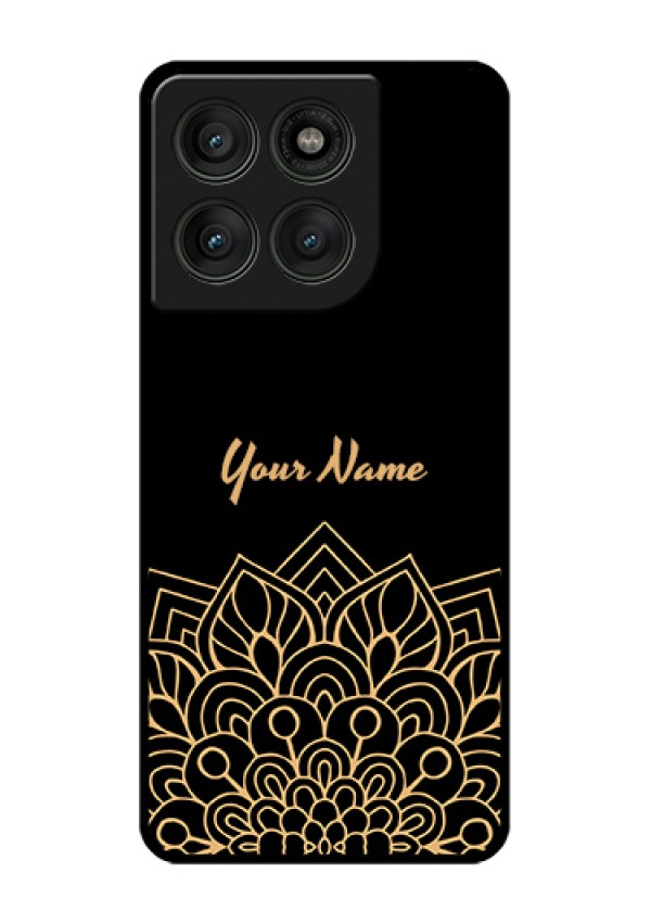 Motorola Edge 60 Pro 5G Custom Glass Phone Case - Golden Mandala Design