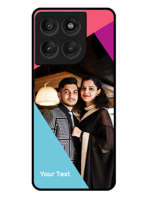 Custom Motorola Edge 60 Pro 5G Custom Glass Phone Case - Stacked Triple Colour Design