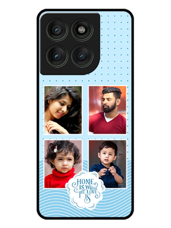 Custom Motorola Edge 60 Pro 5G Custom Glass Phone Case - Cute Love Quote With 4 Pic Upload Design