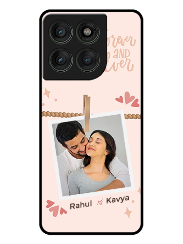 Custom Motorola Edge 60 Pro 5G Custom Glass Phone Case - Forever And Ever Love Design