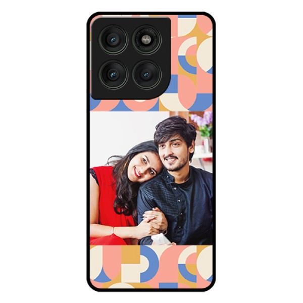 Motorola Edge 60 Pro 5G Custom Glass Phone Case - Semi - Circle Maze Pattern Design