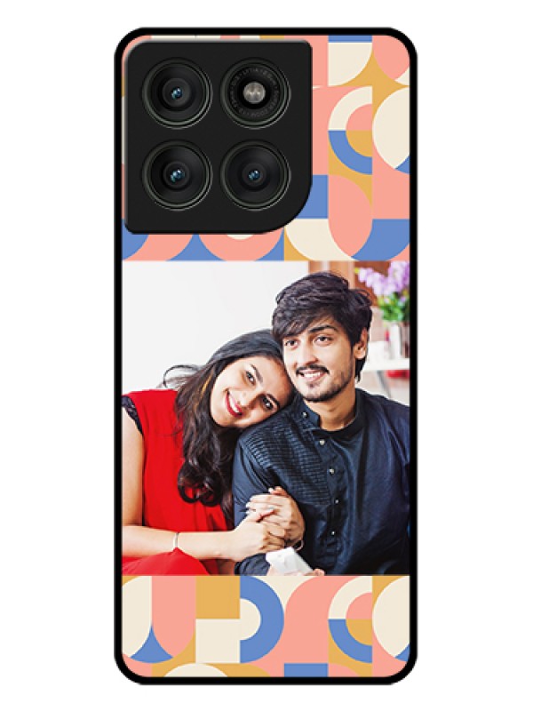 Custom Motorola Edge 60 Pro 5G Custom Glass Phone Case - Semi - Circle Maze Pattern Design