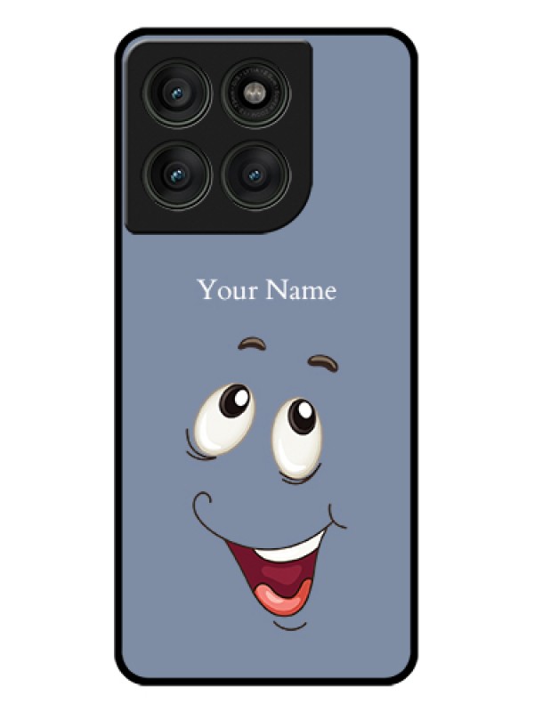 Custom Motorola Edge 60 Pro 5G Custom Glass Phone Case - Laughing Cartoon Face Design