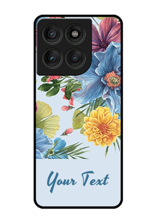 Motorola Edge 60 Pro 5G Custom Glass Phone Case - Stunning Watercolored Flowers Painting Design