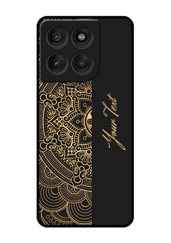 Motorola Edge 60 Pro 5G Custom Glass Phone Case - Mandala Art With Custom Text Design