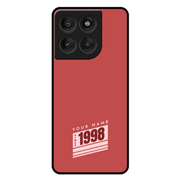 Motorola Edge 60 Pro 5G Custom Glass Phone Case - Red Custom Year Of Birth Design
