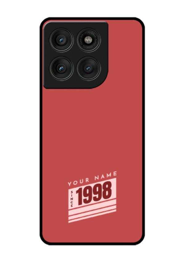 Motorola Edge 60 Pro 5G Custom Glass Phone Case - Red Custom Year Of Birth Design