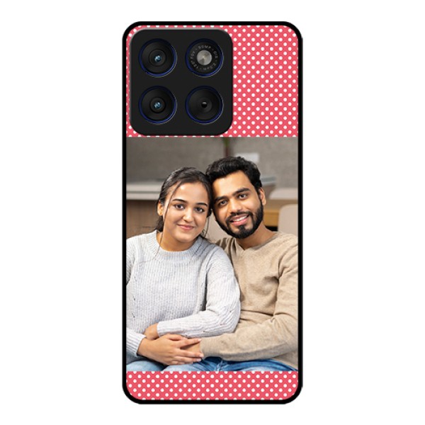 Motorola Edge 70 5G Custom Glass Phone Case - White Dotted Design