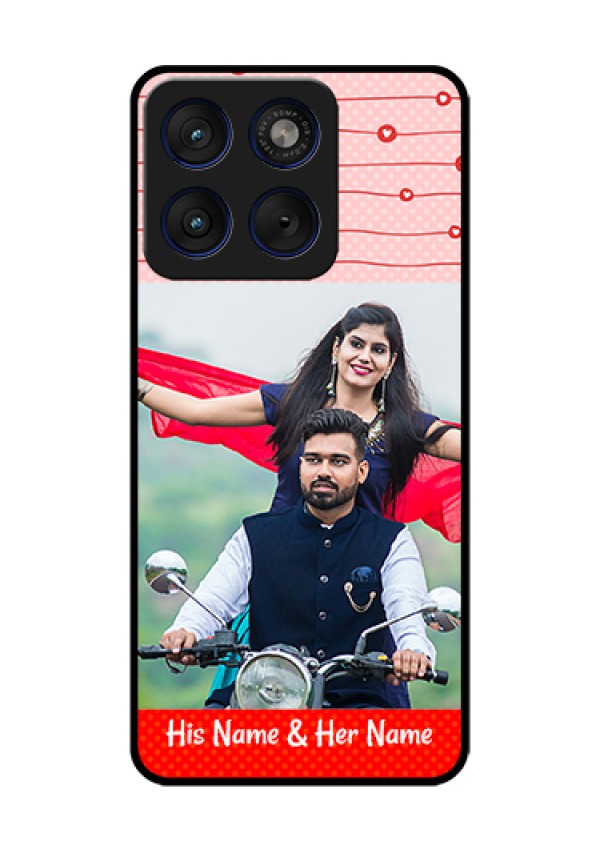 Motorola Edge 70 5G Custom Glass Phone Case - Red Pattern Case Design