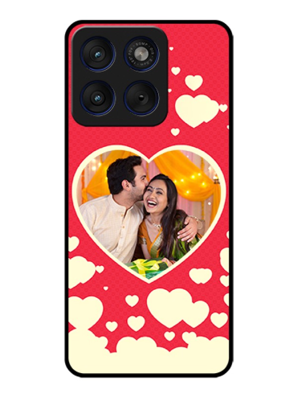 Custom Motorola Edge 70 5G Custom Glass Phone Case - Love Symbols Phone Cover Design