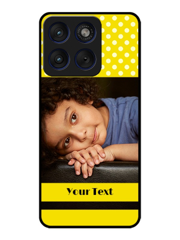 Custom Motorola Edge 70 5G Custom Glass Phone Case - Bright Yellow Case Design