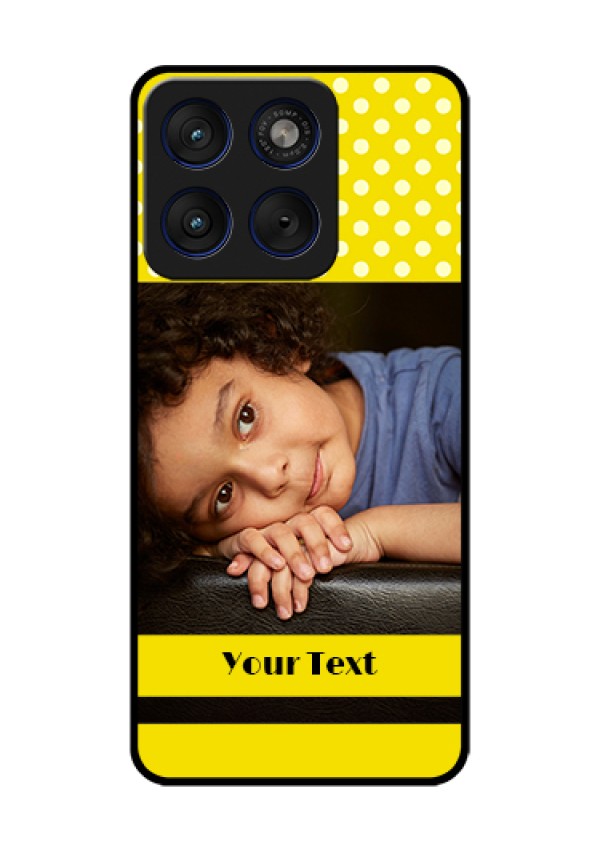Motorola Edge 70 5G Custom Glass Phone Case - Bright Yellow Case Design