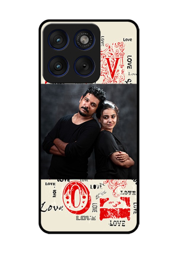 Motorola Edge 70 5G Custom Glass Phone Case - Trendy Love Design Case