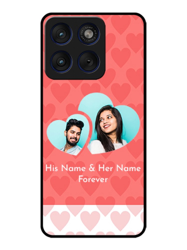 Custom Motorola Edge 70 5G Custom Glass Phone Case - Couple Pic Upload Design