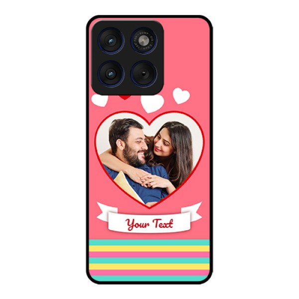 Motorola Edge 70 5G Custom Glass Phone Case - Love Shapes Doodle Design