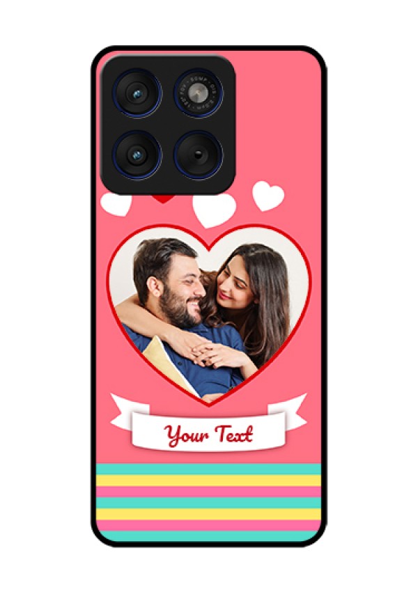 Motorola Edge 70 5G Custom Glass Phone Case - Love Shapes Doodle Design
