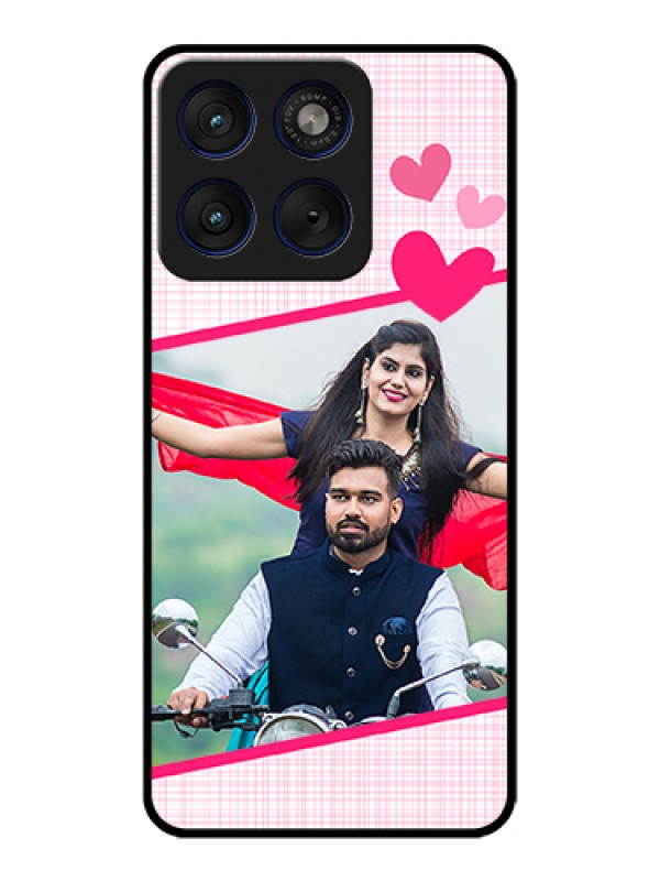 Custom Motorola Edge 70 5G Custom Glass Phone Case - Love Shape Heart Design