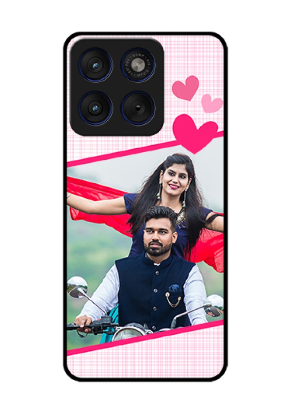 Motorola Edge 70 5G Custom Glass Phone Case - Love Shape Heart Design
