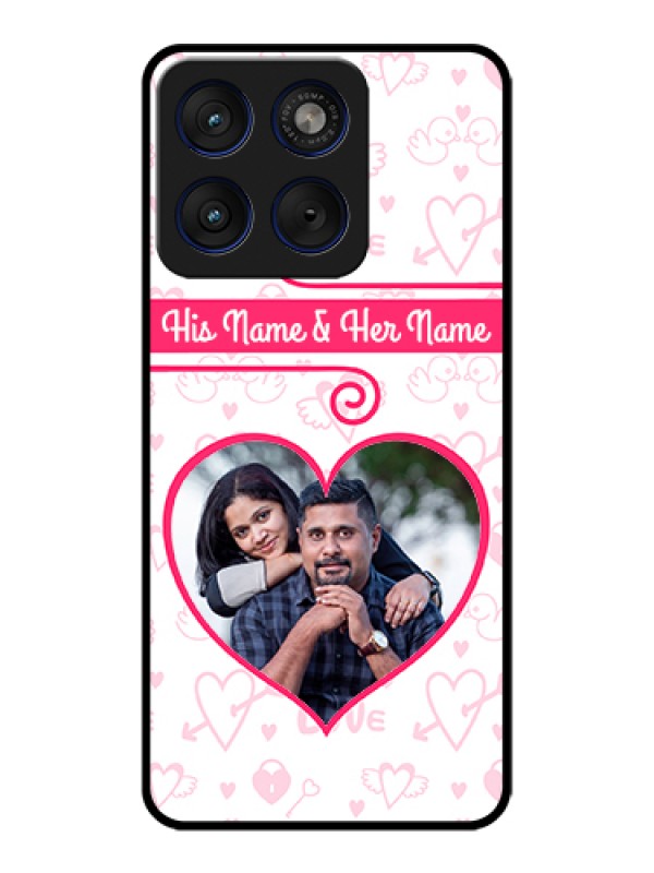 Custom Motorola Edge 70 5G Custom Glass Phone Case - Heart Shape Love Design