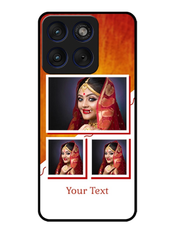 Custom Motorola Edge 70 5G Custom Glass Phone Case - Wedding Memories Design
