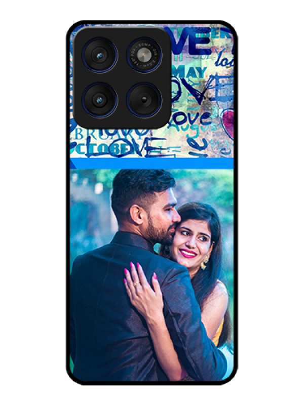 Custom Motorola Edge 70 5G Custom Glass Phone Case - Colorful Love Design