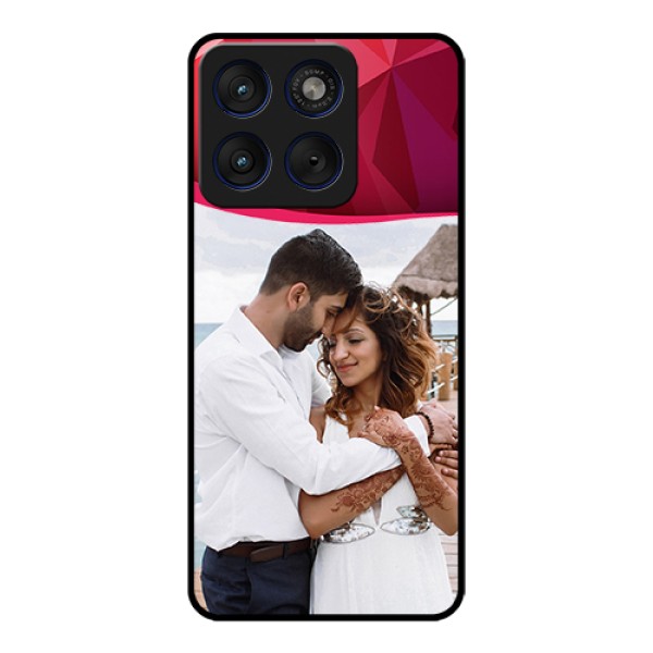 Motorola Edge 70 5G Custom Glass Phone Case - Red Abstract Design