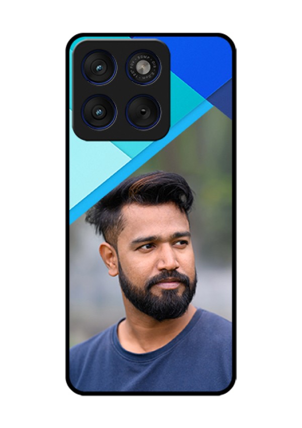 Motorola Edge 70 5G Custom Glass Phone Case - Blue Pattern Design