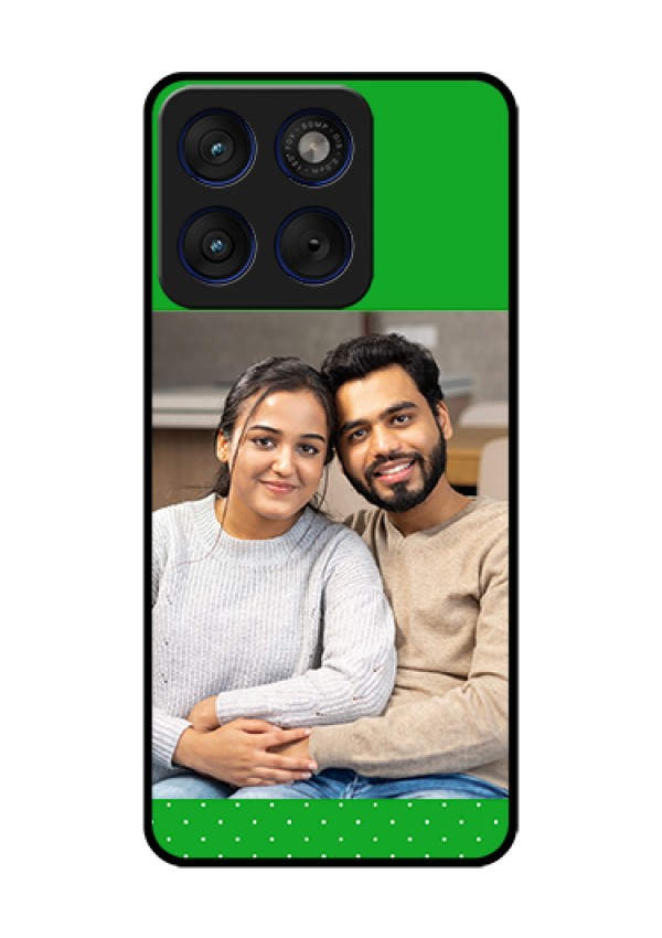 Motorola Edge 70 5G Custom Glass Phone Case - Green Pattern Design