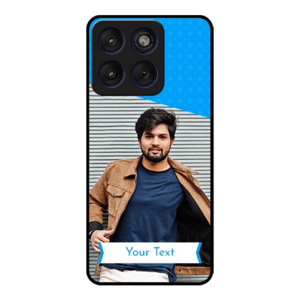 Motorola Edge 70 5G Custom Glass Phone Case - Simple Blue Color Design
