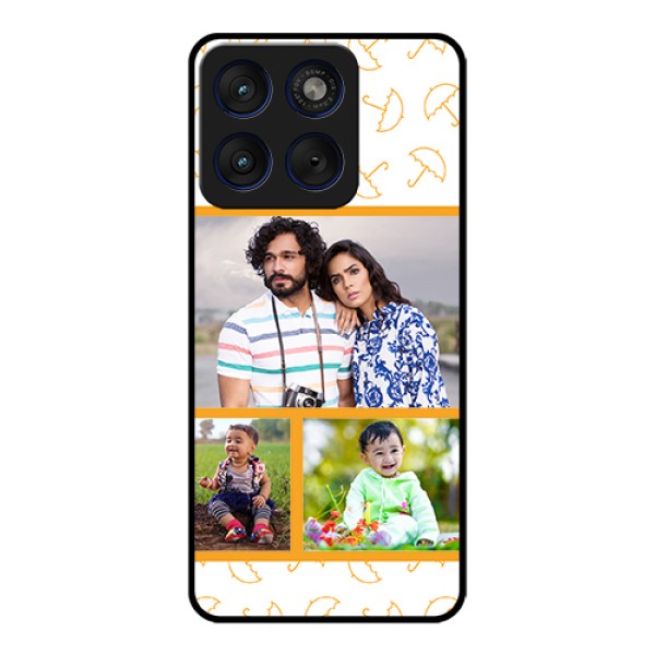 Motorola Edge 70 5G Custom Glass Phone Case - Yellow Pattern Design Motorola Edge 70 5G Custom Glass Phone Case - Yellow Pattern Design