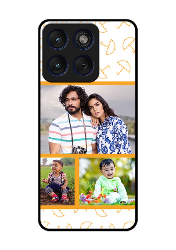 Motorola Edge 70 5G Custom Glass Phone Case - Yellow Pattern Design